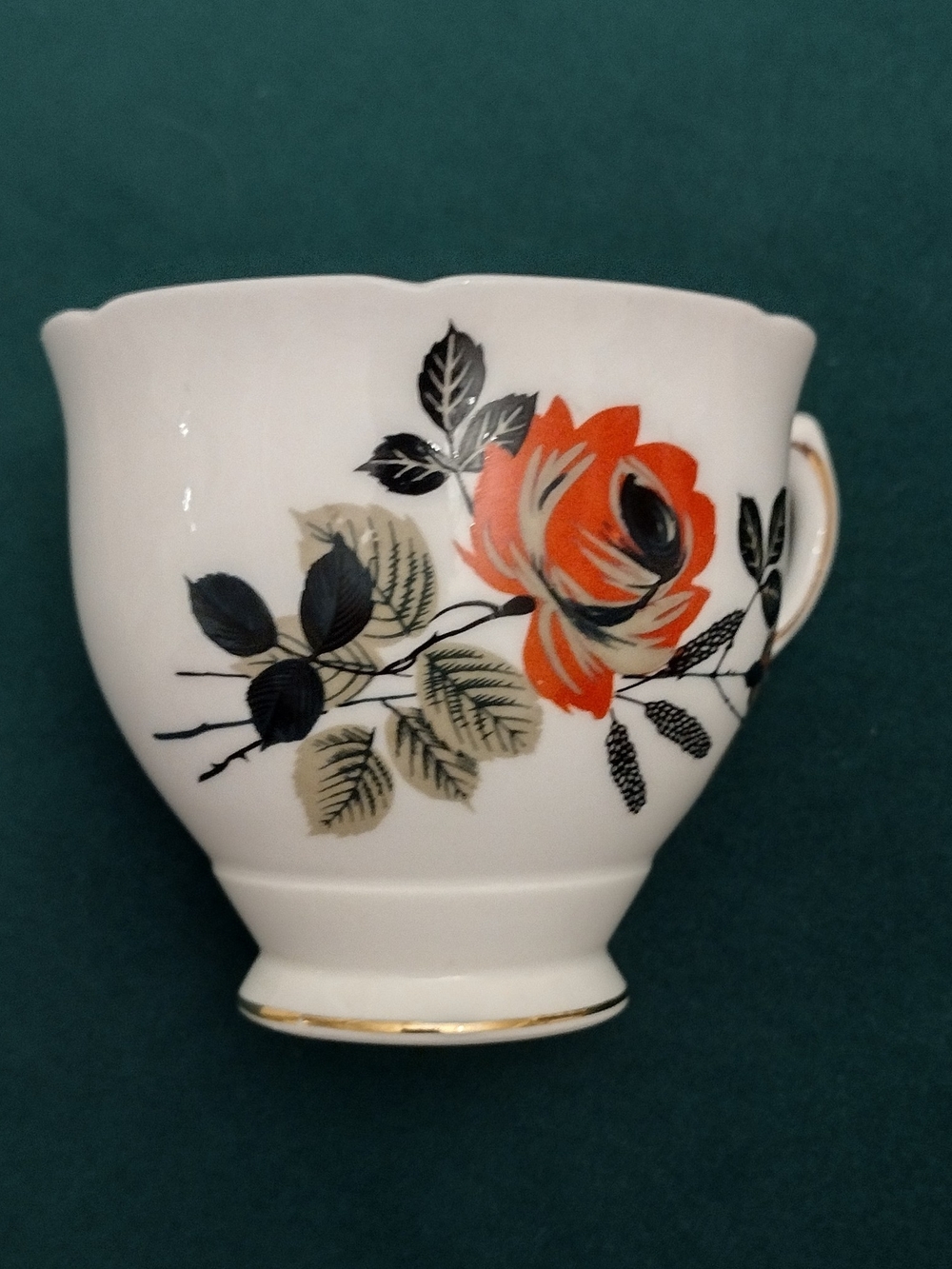 Vintage Salisbury England bone china tea cup pattern #4009 As-is